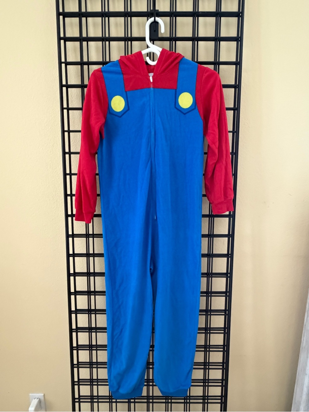 Nintendo Super Mario Red & Blue Superhero Onesie with Yellow Accents